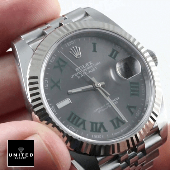 Rolex Datejust 126300 "Slate Roman Dial" Supreme Clone Quality Rolex Datejust II Perpetual Grey Roman Dial 126300-0014 Jubilee Replica
