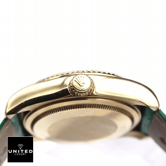 Rolex Day-Date 118138-0003 Replica Gold Case Right side Crown Pusher