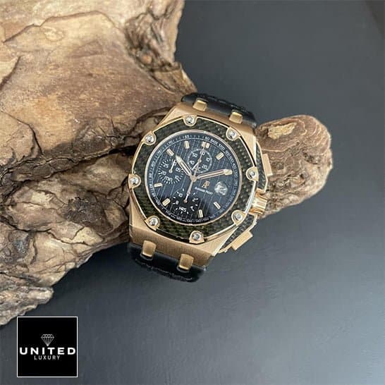 Audemars Piguet Royal Oak Offshore 26030IO.OO.D001IN.01 "Juan Pablo Montoya" True Replica 1:1 ap montoya replica Ap montoya replica black dial on a black backround