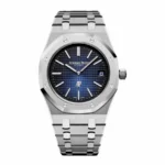 Audemars Piguet Royal Oak “Jumbo” Extra-Thin 16202ST “Blue Dial” Masterpiece Replica