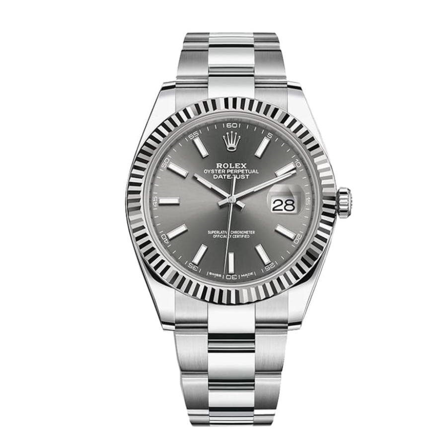 Rolex-Datejust-Grey-Dial-Replica.webp Rolex Datejust Rhodium Dial 126334-0013 Handcrafted Clone Quality - Image 1