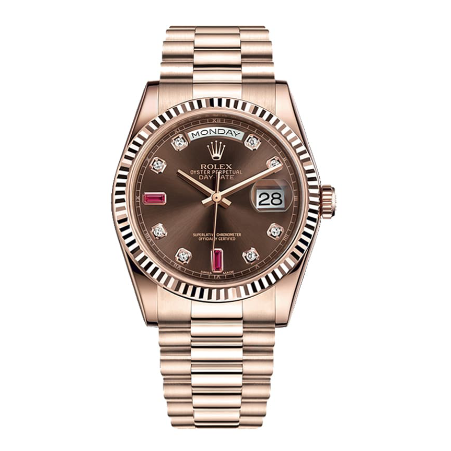 Rolex-Day-Date-128235-AR-Rose-Gold-Wrapped-Chocolate-Dial-Replica.webp Rolex Day-Date 128235 “Chocolate Dial” Top Grade Clone 1:1 - Image 1
