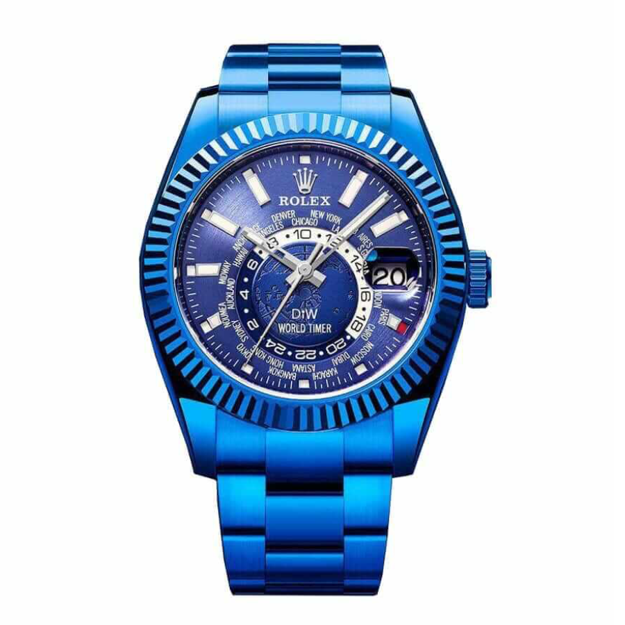 Rolex-Sky-Dweller-326934-World-Timer-Blue-DLC-Replica.webp Rolex Sky-Dweller 326934 “Blue Dial DLC” Superior Copy 1:1 - Image 1