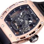 Richard Mille RM 52-01 Tourbillon “Skull” Dial Rose Gold Detailed Replica - Image 2