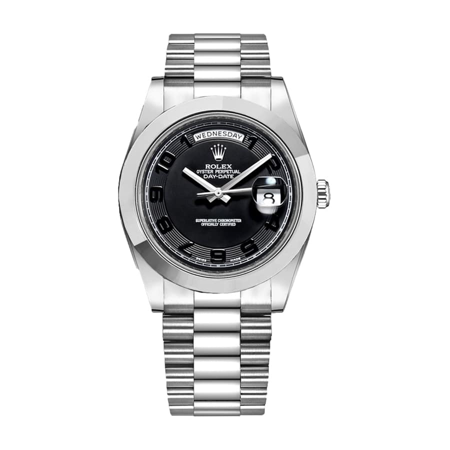 rolex-day-date-ii-218206.jpg Rolex Day-Date 218206 “Black Dial” Supreme Replica Edition - Image 1