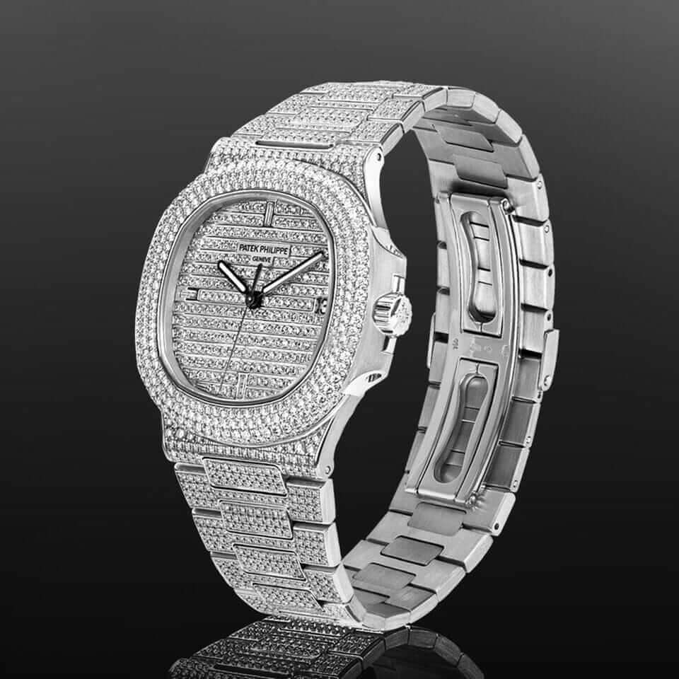 Patek Philippe Nautilus 5719/10G-010 "Diamond" Swiss Super Clone patek 5719 diamond replica 3