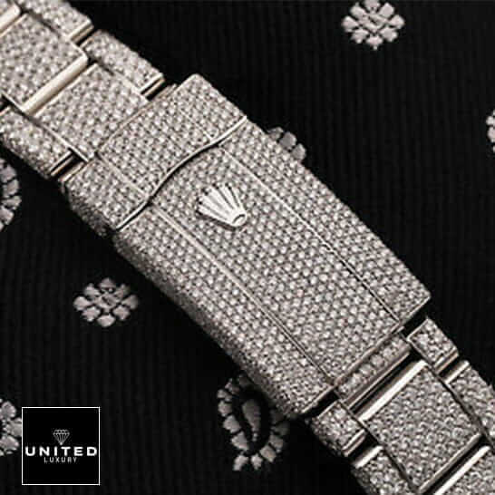Rolex Datejust 116624 "Iced Out" Superior Copy 1:1 sad 1 Rolex Datejust 116625 Replica Full Diamond Fold Clasp