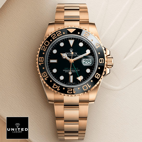 Rolex GMT-Master II 116718LN Ultra Realistic Replica Rolex GMT-Master II 116718LN Gold Watch Black Dial Oyster Replica