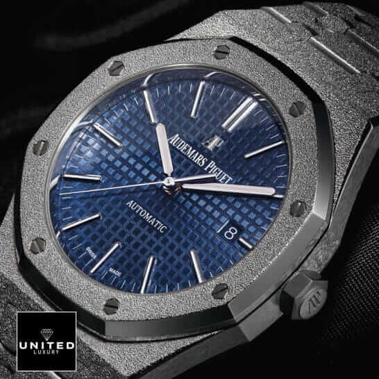 Audemars Piguet Royal Oak 67653BC.GG.1263BC.02 "Frosted" Blue Dial Collector’s Clone 1:1 21sda Frosted AP Replica Blue Dial on the black backround