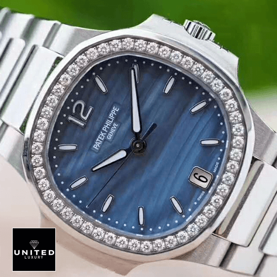 Patek Philippe Nautilus Ladies 7018/1A Elite Clone Edition patek philippe nautilus 70181A replica tiltedleft