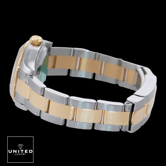 Rolex Datejust 179173 Yellow Gold Oyster Replica Black Background