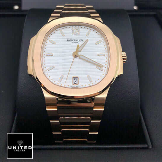 Patek Philippe Annual Calendar Moonphase 5396R-011 "Rose Gold White Dial" Premium Duplicate patek philippe rose white replica 5 Patek Philippe Rose Gold White Dial Replica in the black box