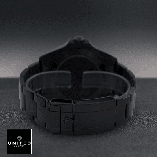 Rolex Yacht-Master 116622 "Titan Black" Ultra Accurate Clone rolex yacht master triple red titan black 11662 replica back unitedluxurynet 1 Rolex Yacht Master Triple Red Titan Black Replica upside view