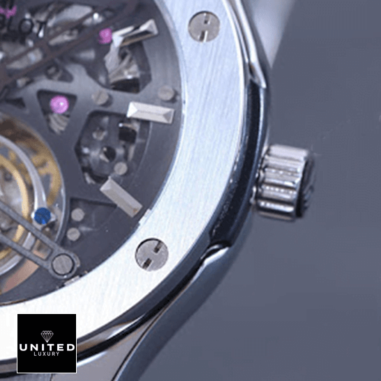 Hublot Big Bang Unico 505.TX.0170.LR "Skeleton Dial" First-Class Clone Hublot Classic Fusion Tourbillion Skeleton Dial Steel Case Replica crown