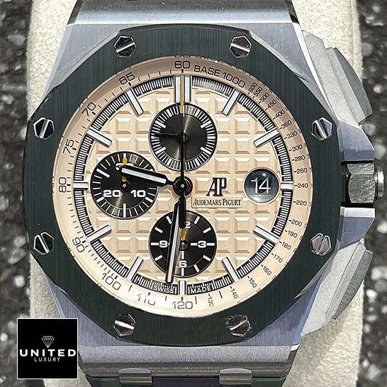 Audemars Piguet Royal Oak Chronograph 26331ST "Silver-Toned Dial" Perfect Duplicate 1:1 ap leather strap dial 1 ap-leather-strap-dial