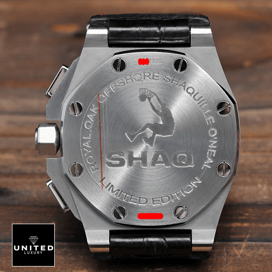 Audemars Piguet Royal Oak Offshore 26133ST.OO.A101CR.01 "Shaquille O'Neal" Exceptional Replica 1:1 audemars piguet royal oak offshore shaquille back man Audemars Piguet Royal Oak Offshore Shaquille Steel Case Replica wood background