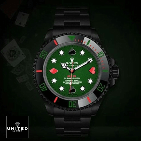Rolex Submariner 114060 "Blaken Poker Green" Exact Replica 1:1 Rolex 114060 Submariner Poker Green Dial Replica poker card background