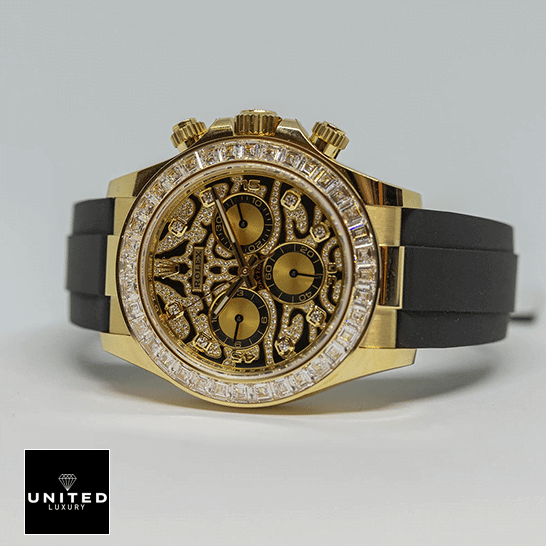 Rolex Cosmograph Daytona 116588TBR "Eye Of The Tiger" Exact Duplicate Quality Rolex Daytona 116508-0004 Black Gem-Set Dial Replica