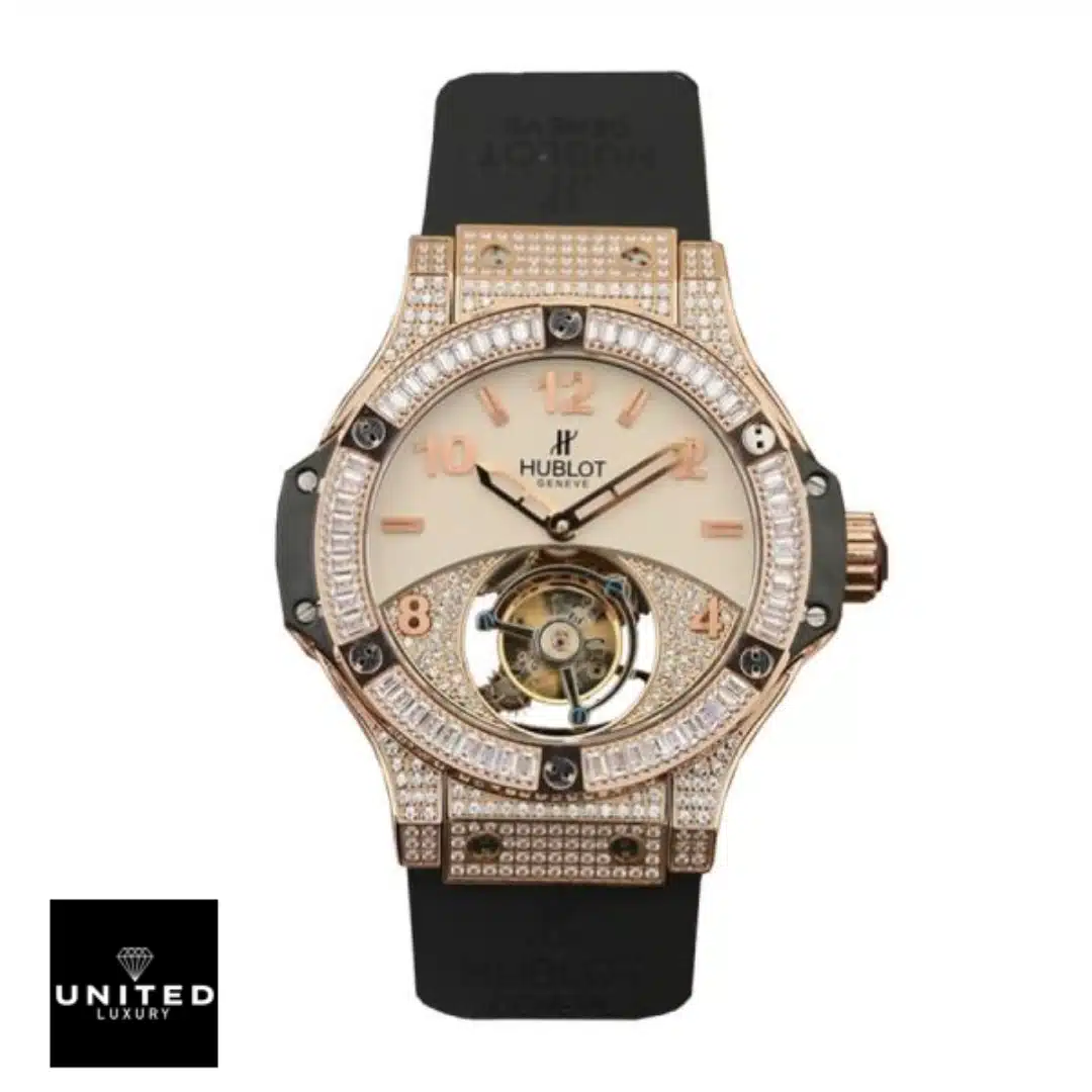 Hublot Big Bang Unico 345.SE.2010.LR.1704 "Gold & Diamond" Super Clone Detailed Replica Yeni Proje 1 15 Hublot geneve gold diamond tourbillion replica white background