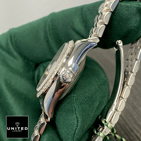 Rolex Lady-Datejust 279384 Mother of Pearl Diamond Top Grade Clone 1:1 Rolex Datejust 279384RBR Stainless Steel Case & Crown Pusher