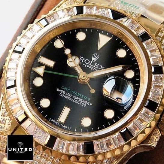 Rolex GMT-Master II 116748SANR Black Dial Gem-Set Bezel Replica