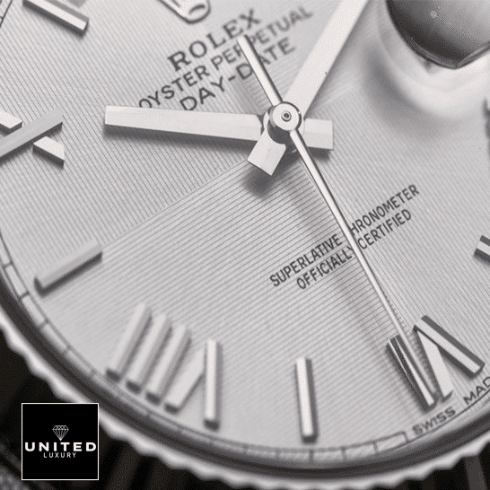 Rolex Day-Date 228235 "Stripe Dial" Exclusive Clone Edition Rolex Day-Date 228239 White Romen Numerial Replica Watch