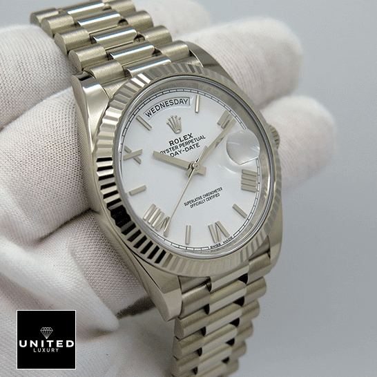 Rolex Day-Date 228235 "Stripe Dial" Exclusive Clone Edition Rolex Day-Date 228239 Stainless Steel Jubilee Bracelet