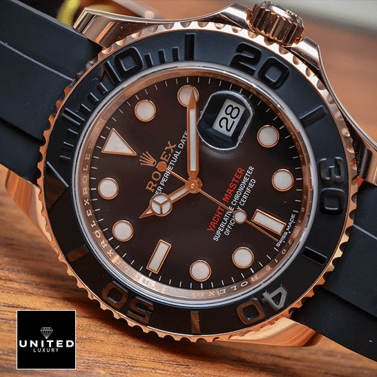 Rolex Yacht-Master 116655 Supreme Replica Edition Rolex Yacht Master unitedluxury right Rolex Yacht Master Black Dial Replica on the table