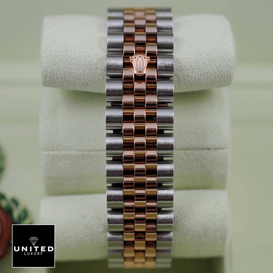 Rolex Datejust 126231-0085 "Black Roman" Precision Clone Rolex Datejust Jubilee Bracelet Clasp on the emblem